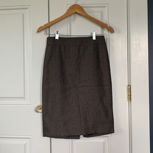 Ann Taylor Brown patterned skirt